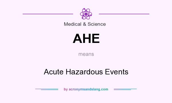 What does AHE mean? It stands for Acute Hazardous Events