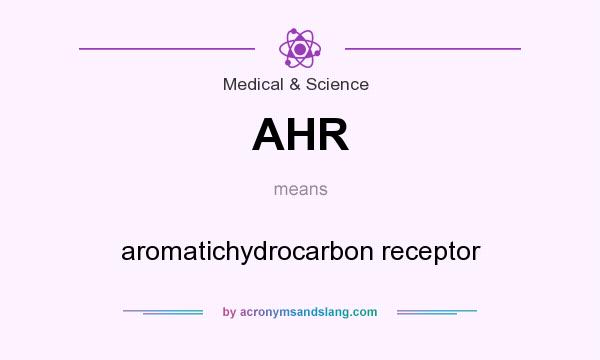 What does AHR mean? It stands for aromatichydrocarbon receptor