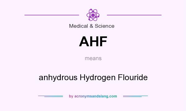 What does AHF mean? It stands for anhydrous Hydrogen Flouride