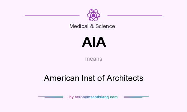 What does AIA mean? It stands for American Inst of Architects