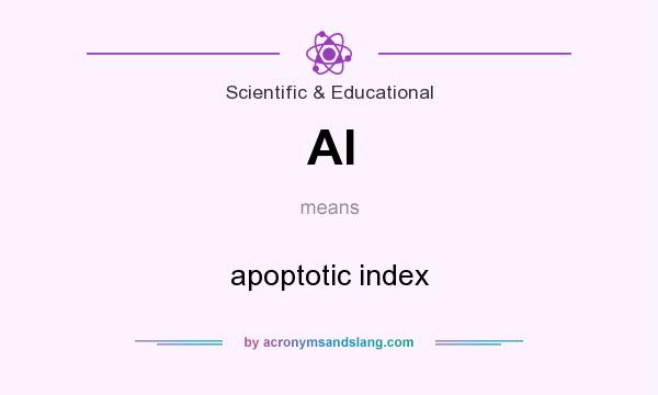 What does AI mean? It stands for apoptotic index