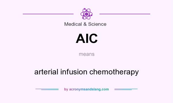 What does AIC mean? It stands for arterial infusion chemotherapy