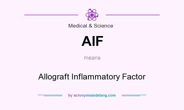 What does AIF mean? It stands for Allograft Inflammatory Factor