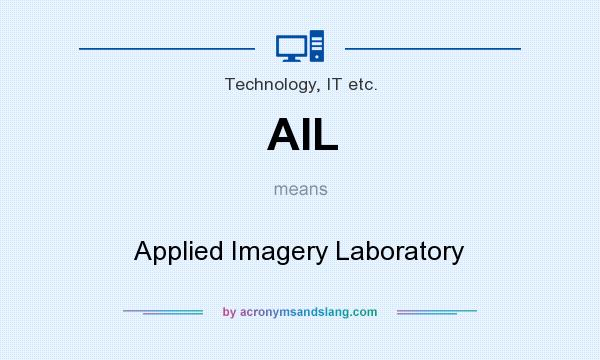 What does AIL mean? It stands for Applied Imagery Laboratory