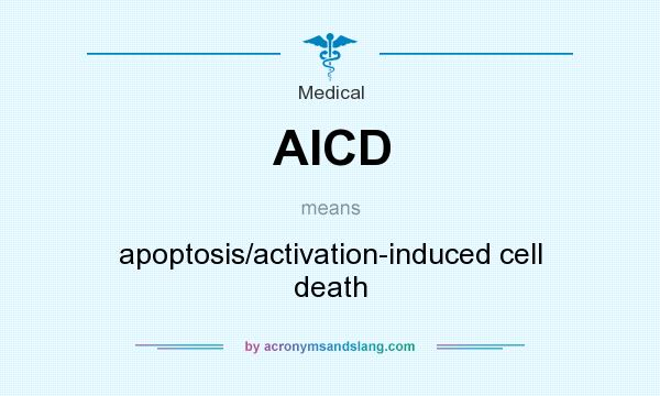 What does AICD mean? It stands for apoptosis/activation-induced cell death