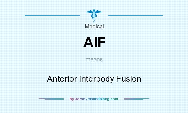 What does AIF mean? It stands for Anterior Interbody Fusion