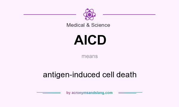 What does AICD mean? It stands for antigen-induced cell death