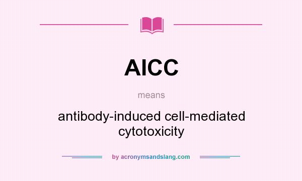 What does AICC mean? It stands for antibody-induced cell-mediated cytotoxicity