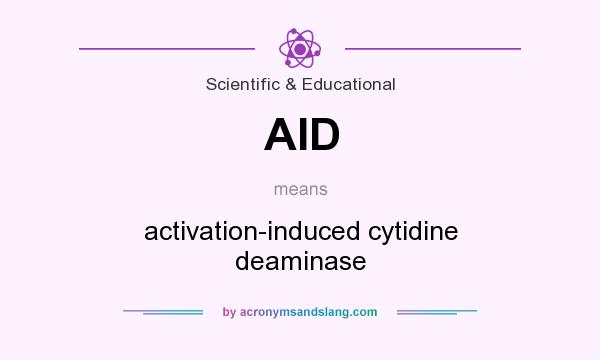 What does AID mean? It stands for activation-induced cytidine deaminase
