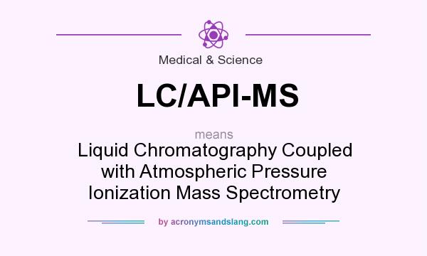 What does LC/API-MS mean? It stands for Liquid Chromatography Coupled with Atmospheric Pressure Ionization Mass Spectrometry