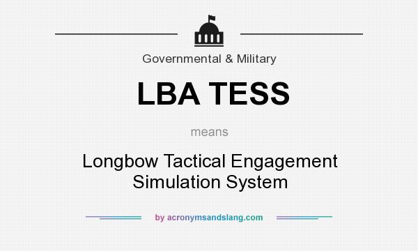 What does LBA TESS mean? It stands for Longbow Tactical Engagement Simulation System