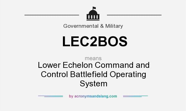 What does LEC2BOS mean? It stands for Lower Echelon Command and Control Battlefield Operating System