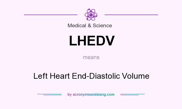 What does LHEDV mean? It stands for Left Heart End-Diastolic Volume