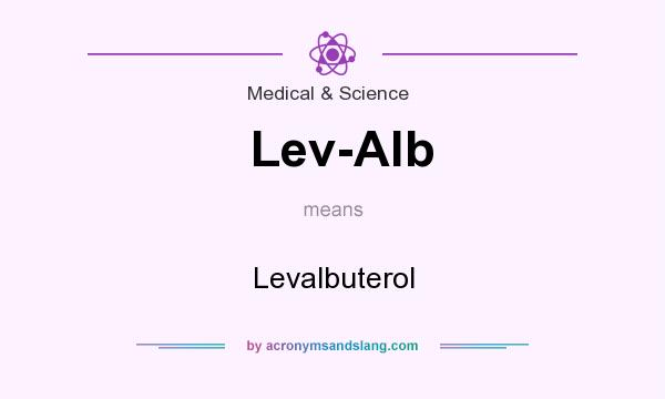 What does Lev-Alb mean? It stands for Levalbuterol