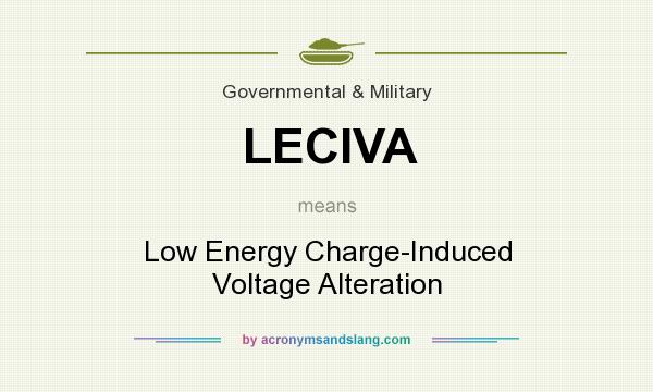 What does LECIVA mean? It stands for Low Energy Charge-Induced Voltage Alteration
