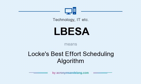 What does LBESA mean? It stands for Locke`s Best Effort Scheduling Algorithm