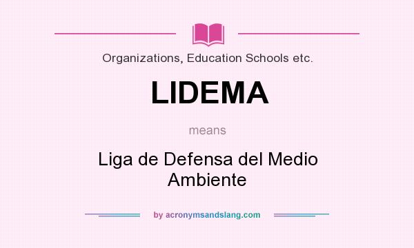 What does LIDEMA mean? It stands for Liga de Defensa del Medio Ambiente