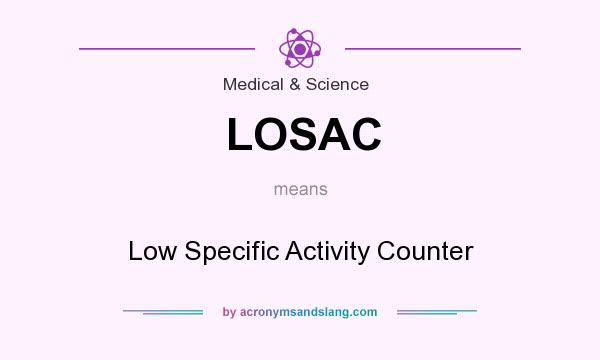 What does LOSAC mean? It stands for Low Specific Activity Counter