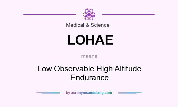 What does LOHAE mean? It stands for Low Observable High Altitude Endurance