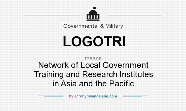 What does LOGOTRI mean? It stands for Network of Local Government Training and Research Institutes in Asia and the Pacific