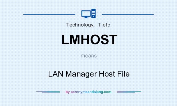 What does LMHOST mean? It stands for LAN Manager Host File