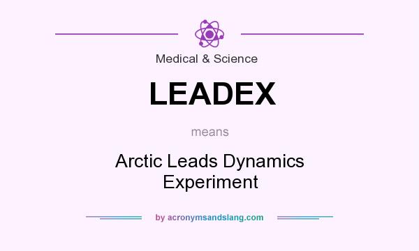 What does LEADEX mean? It stands for Arctic Leads Dynamics Experiment