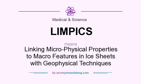 What does LIMPICS mean? It stands for Linking Micro-Physical Properties to Macro Features in Ice Sheets with Geophysical Techniques