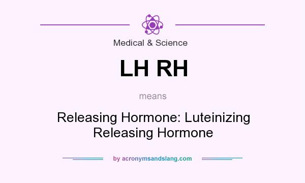 What does LH RH mean? It stands for Releasing Hormone: Luteinizing Releasing Hormone