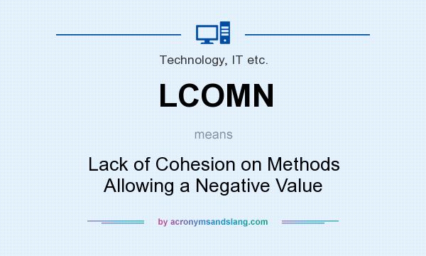 What does LCOMN mean? It stands for Lack of Cohesion on Methods Allowing a Negative Value