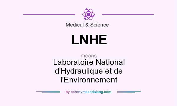 What does LNHE mean? It stands for Laboratoire National d`Hydraulique et de l`Environnement
