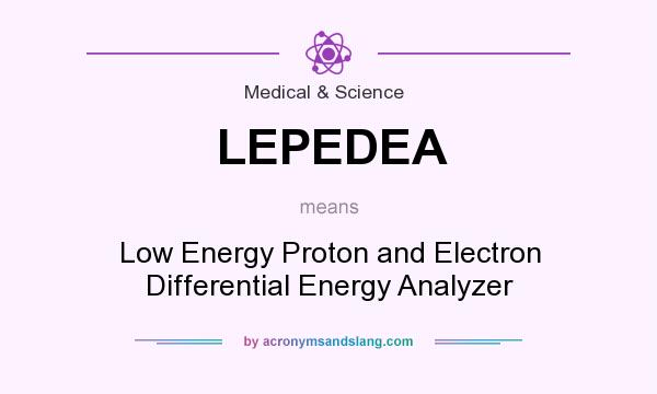 What does LEPEDEA mean? It stands for Low Energy Proton and Electron Differential Energy Analyzer