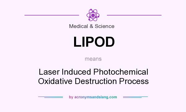 What does LIPOD mean? It stands for Laser Induced Photochemical Oxidative Destruction Process