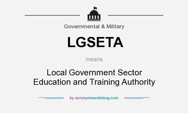 What does LGSETA mean? It stands for Local Government Sector Education and Training Authority