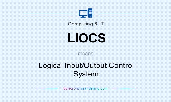 What does LIOCS mean? It stands for Logical Input/Output Control System