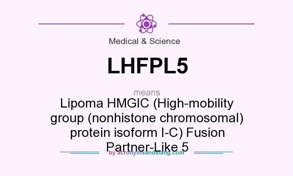 What does LHFPL5 mean? It stands for Lipoma HMGIC (High-mobility group (nonhistone chromosomal) protein isoform I-C) Fusion Partner-Like 5