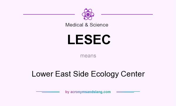 What does LESEC mean? It stands for Lower East Side Ecology Center