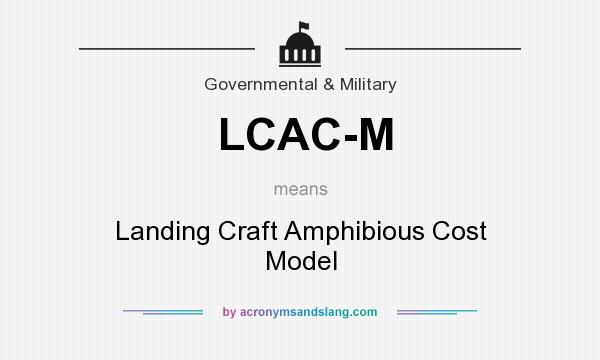 What does LCAC-M mean? It stands for Landing Craft Amphibious Cost Model