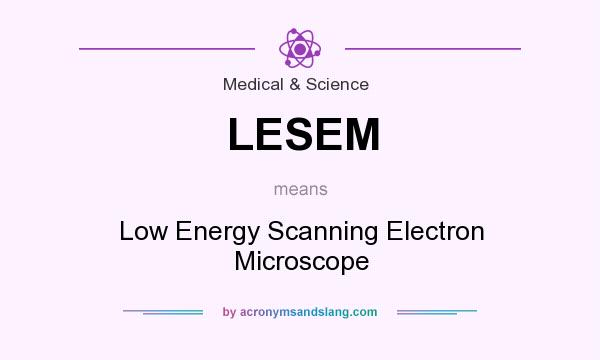 What does LESEM mean? It stands for Low Energy Scanning Electron Microscope