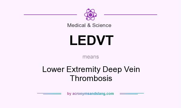 What does LEDVT mean? It stands for Lower Extremity Deep Vein Thrombosis