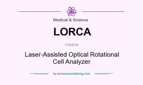 What does LORCA mean? It stands for Laser-Assisted Optical Rotational Cell Analyzer