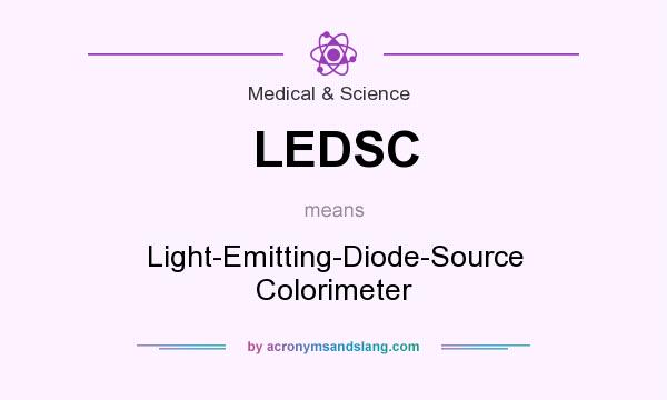 What does LEDSC mean? It stands for Light-Emitting-Diode-Source Colorimeter