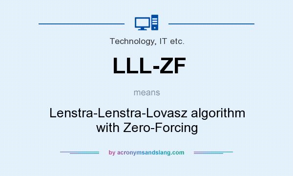 What does LLL-ZF mean? It stands for Lenstra-Lenstra-Lovasz algorithm with Zero-Forcing