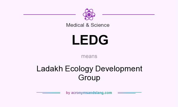 What does LEDG mean? It stands for Ladakh Ecology Development Group