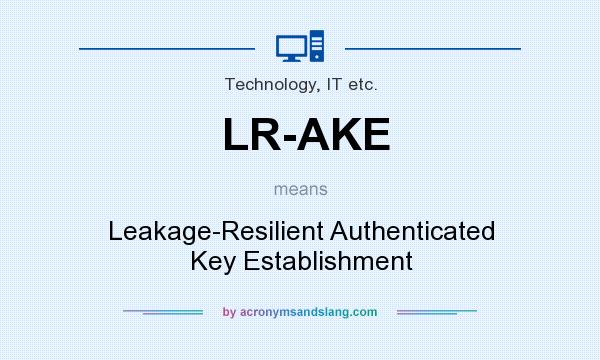 What does LR-AKE mean? It stands for Leakage-Resilient Authenticated Key Establishment