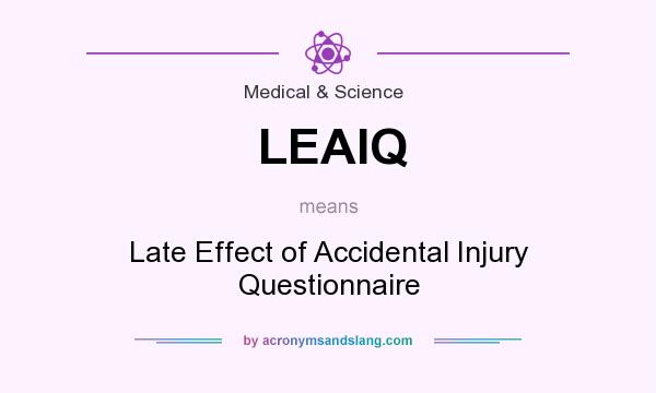 What does LEAIQ mean? It stands for Late Effect of Accidental Injury Questionnaire
