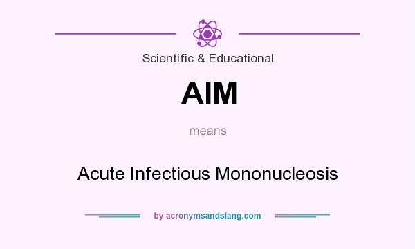 What does AIM mean? It stands for Acute Infectious Mononucleosis