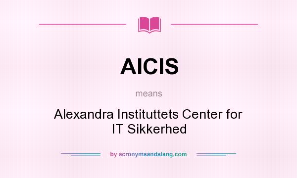 What does AICIS mean? It stands for Alexandra Instituttets Center for IT Sikkerhed