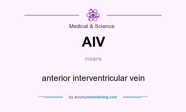 What does AIV mean? It stands for anterior interventricular vein