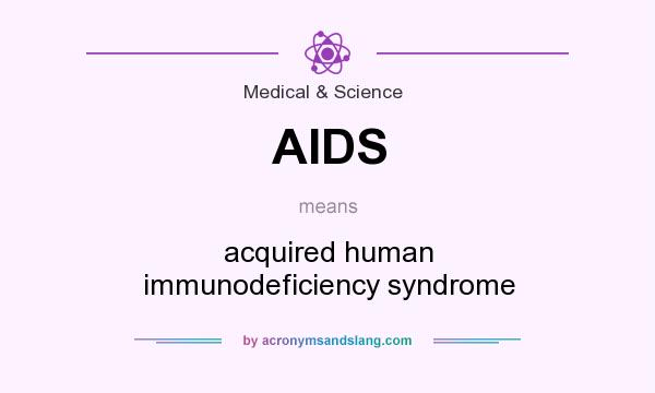 What does AIDS mean? It stands for acquired human immunodeficiency syndrome