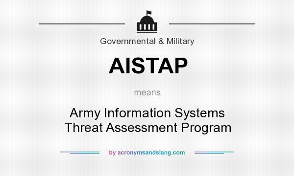What does AISTAP mean? It stands for Army Information Systems Threat Assessment Program